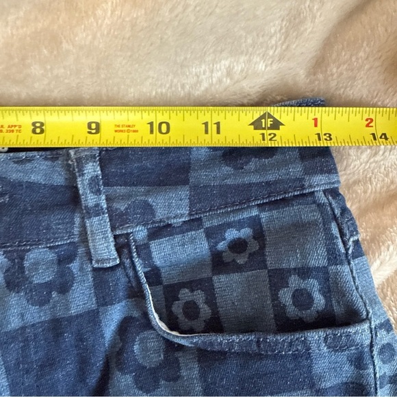 Jaded London Skinny Flare Retro Checkerboard Jeans Size 26 And Denim Top Size 4 - Picture 9 of 16